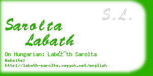 sarolta labath business card
